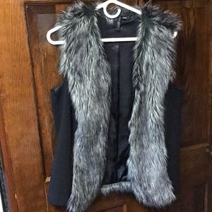 Grey and black vest